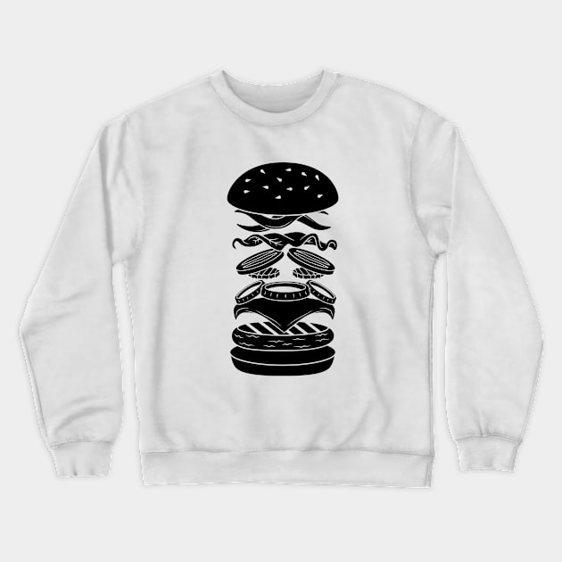 Burger Anatomy Crewneck Sweatshirt by Woah_Jonny